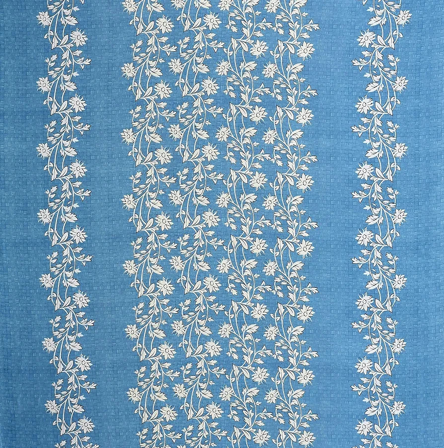 Homefab India 160 TC Glace Cotton Double BedSheet with 2 Pillow Covers -  - Blue, Floral